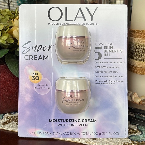 Brand New Olay Super Cream w/ Sunscreen SPF 30 1.7 oz. 2 pk. Moisturizer Hydrate - Picture 15 of 15